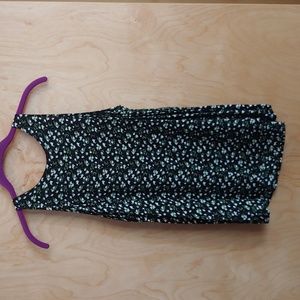 Black Floral Old Navy Tank Blouse - Medium